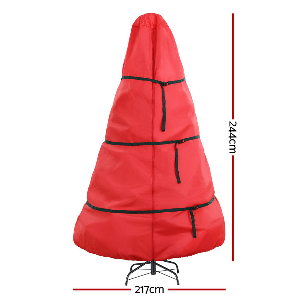 Jingle Jollys Christmas Tree Storage Bag Fits Up to 8ft Tree Xmas Bag Zipper Red XM-TR-8FT-BAG-RD