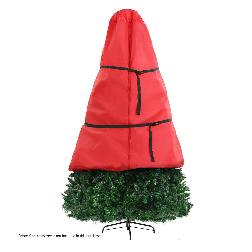 Jingle Jollys Christmas Tree Storage Bag Fits Up to 8ft Tree Xmas Bag Zipper Red XM-TR-8FT-BAG-RD