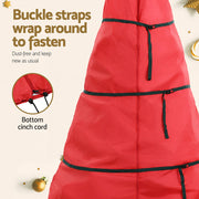 Jingle Jollys Christmas Tree Storage Bag Fits Up to 8ft Tree Xmas Bag Zipper Red XM-TR-8FT-BAG-RD
