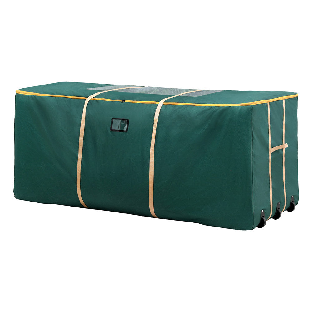 Jingle Jollys Christmas Tree Storage Bag Up to 10ft Visible Handle Wheels Green XM-TR-BAG-3ROLLER-GR