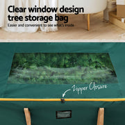 Jingle Jollys Christmas Tree Storage Bag Up to 10ft Visible Handle Wheels Green XM-TR-BAG-3ROLLER-GR