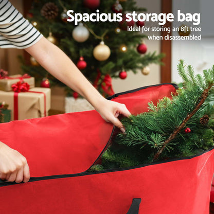 Jingle Jollys Christmas Tree Storage Bag Fits Up to 8ft Tree Xmas Bag Red XM-TR-BAG-RD