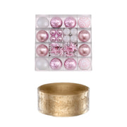 Jingle Jollys Christmas Tree Decoration Set Ribbon Baubles Ornaments Party 34pcs XM-TR-BALL-RB-PKGD