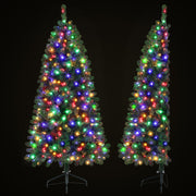 Jingle Jollys Christmas Tree 1.8M LED Corner Xmas Tree Half 8 Modes Multi-color XM-TR-CORNER-6FT-LED
