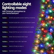 Jingle Jollys Christmas Tree 1.8M LED Corner Xmas Tree Half 8 Modes Multi-color XM-TR-CORNER-6FT-LED