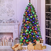 Jingle Jollys Christmas Tree 1.8M LED Corner Xmas Tree Half 8 Modes Multi-color XM-TR-CORNER-6FT-LED