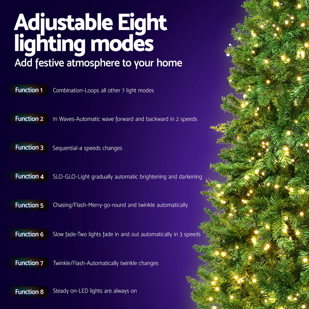 Jingle Jollys Christmas Tree 1.8m LED Xmas Tree Decorations 874 Tips XM-TR-E-WELL-6F-LED-N