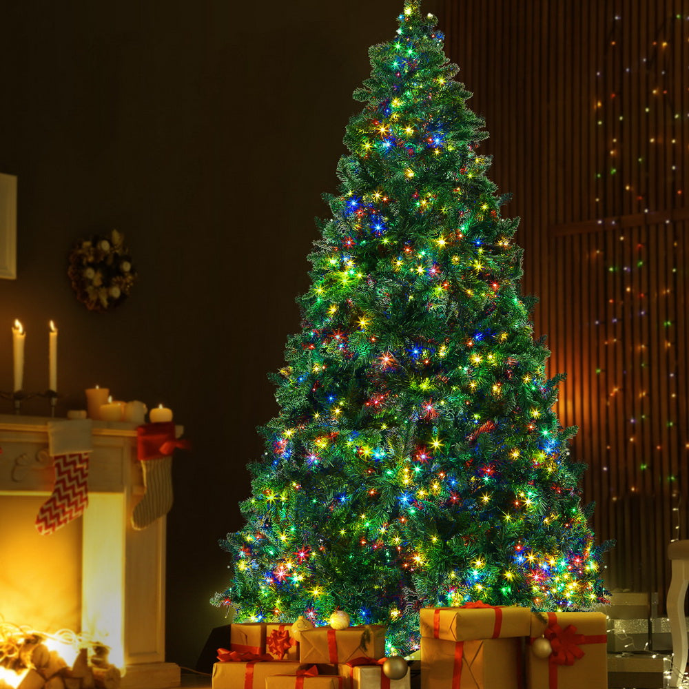 Jingle Jollys Christmas Tree 2.1m Xmas Tree Decoration 8 Light Mode Multi Colour XM-TR-E-WELL-7F-MC