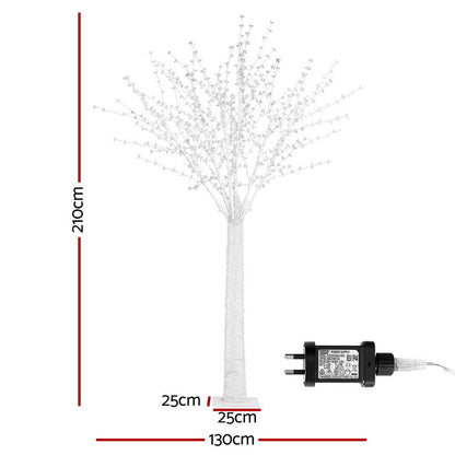2.1M Christmas Tree 780 LED Lights Cherry Blossom Trees Jingle Jollys XM-TR-FAIRY-FLOWER-7FT-MC