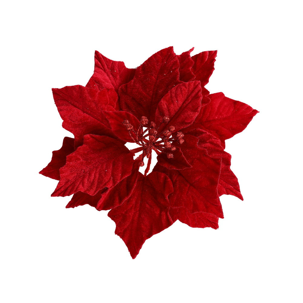 Jingle Jollys 14Pcs Christmas Tree Flowers Set Xmas Garland Wreath Ornaments Red XM-TR-FLOWER-14PCS-RD