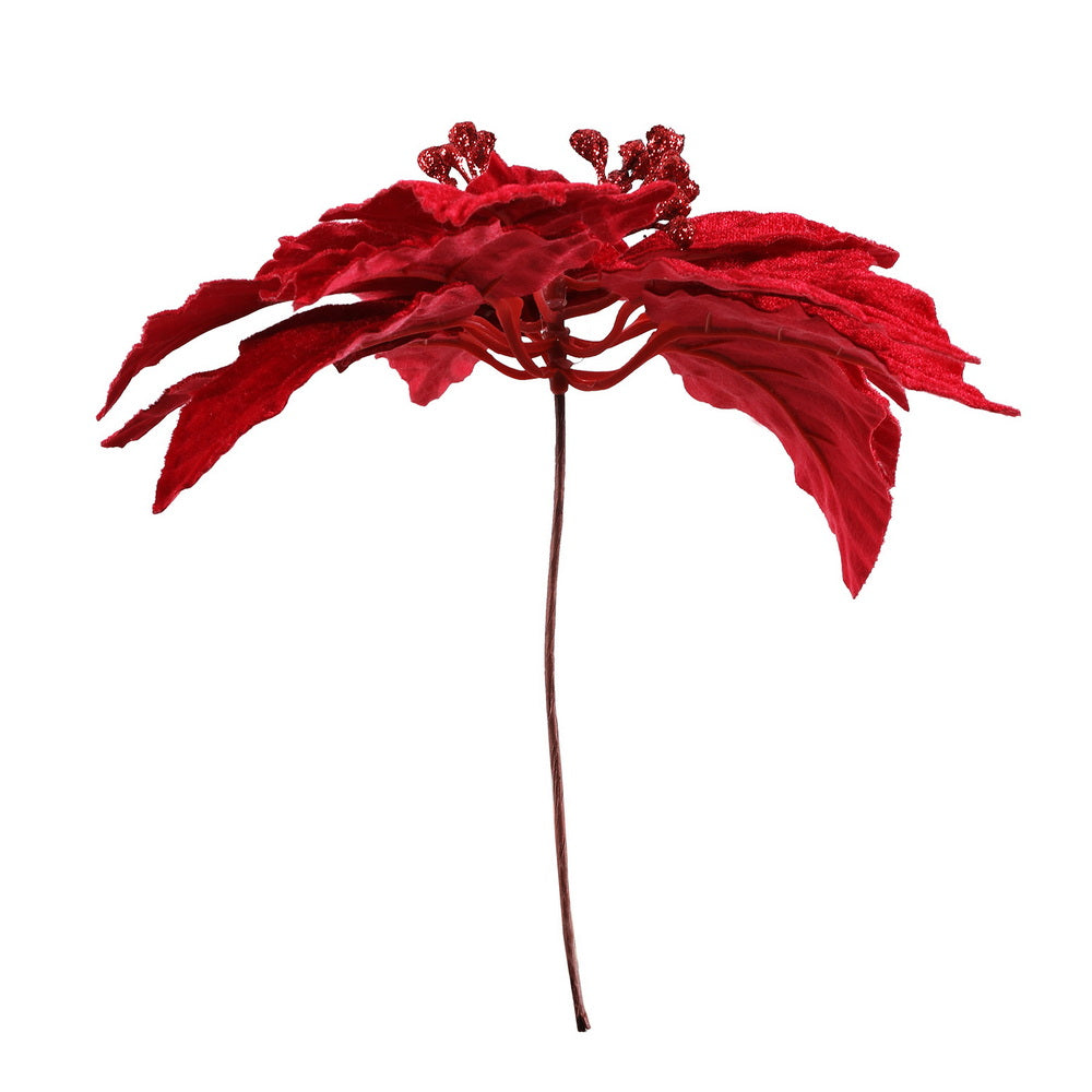 Jingle Jollys 14Pcs Christmas Tree Flowers Set Xmas Garland Wreath Ornaments Red XM-TR-FLOWER-14PCS-RD