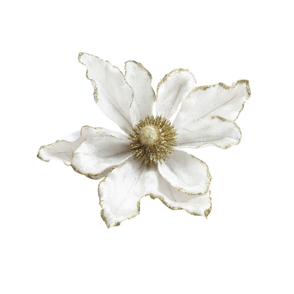 Jingle Jollys 14Pcs Christmas Tree Flower Set Xmas Garland Wreath Magnolia White XM-TR-FLOWER-14PCS-WH