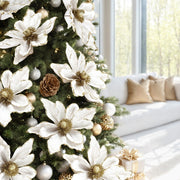 Jingle Jollys 14Pcs Christmas Tree Flower Set Xmas Garland Wreath Magnolia White XM-TR-FLOWER-14PCS-WH
