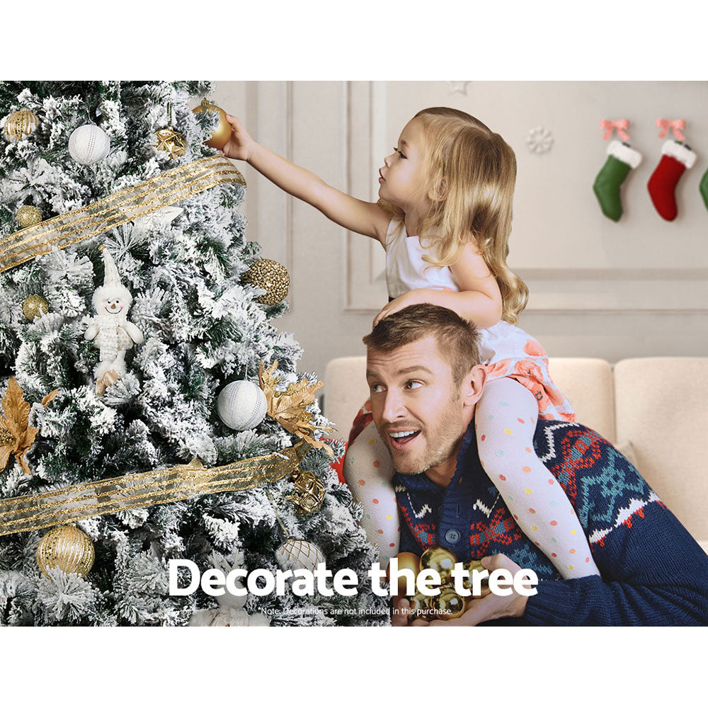 Jingle Jollys Christmas Tree 1.8M Xmas Trees Decorations Snowy 758 Tips XM-TR-FULL-6F-GS