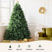 Jingle Jollys Christmas Tree 1.8M Xmas Tree Decorations Pine Needles 1024 Tips XM-TR-FULL-6F-PINE