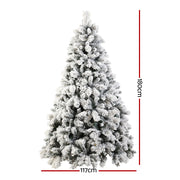 Jingle Jollys Christmas Tree 1.8M Xmas Tree with 350 LED Lights Snowy Tips XM-TR-FULL-6FT-GS-LED
