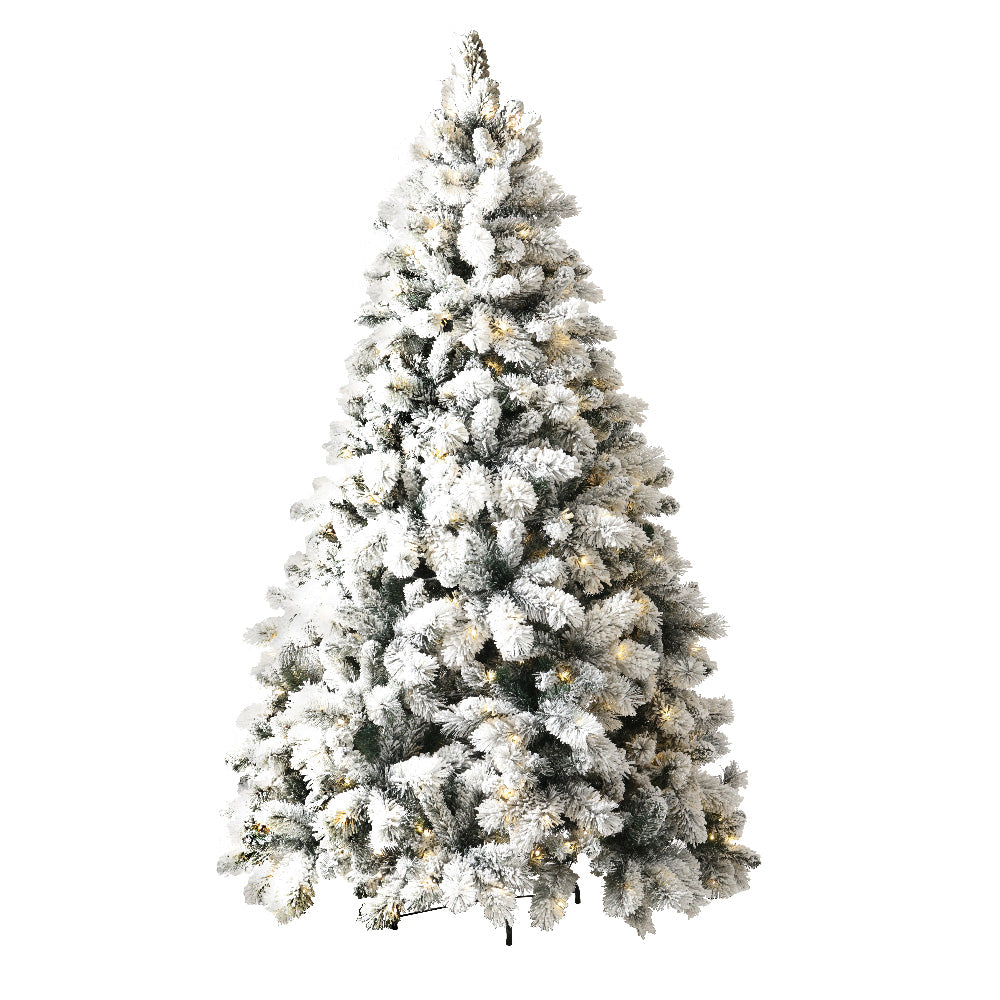 Jingle Jollys Christmas Tree 1.8M Xmas Tree with 350 LED Lights Snowy Tips XM-TR-FULL-6FT-GS-LED