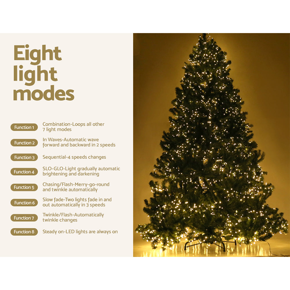 Jingle Jollys Christmas Tree 1.8M Xmas Tree Decorations 1980 LEDs 8 Light Mode XM-TR-FULL-6FT-LED