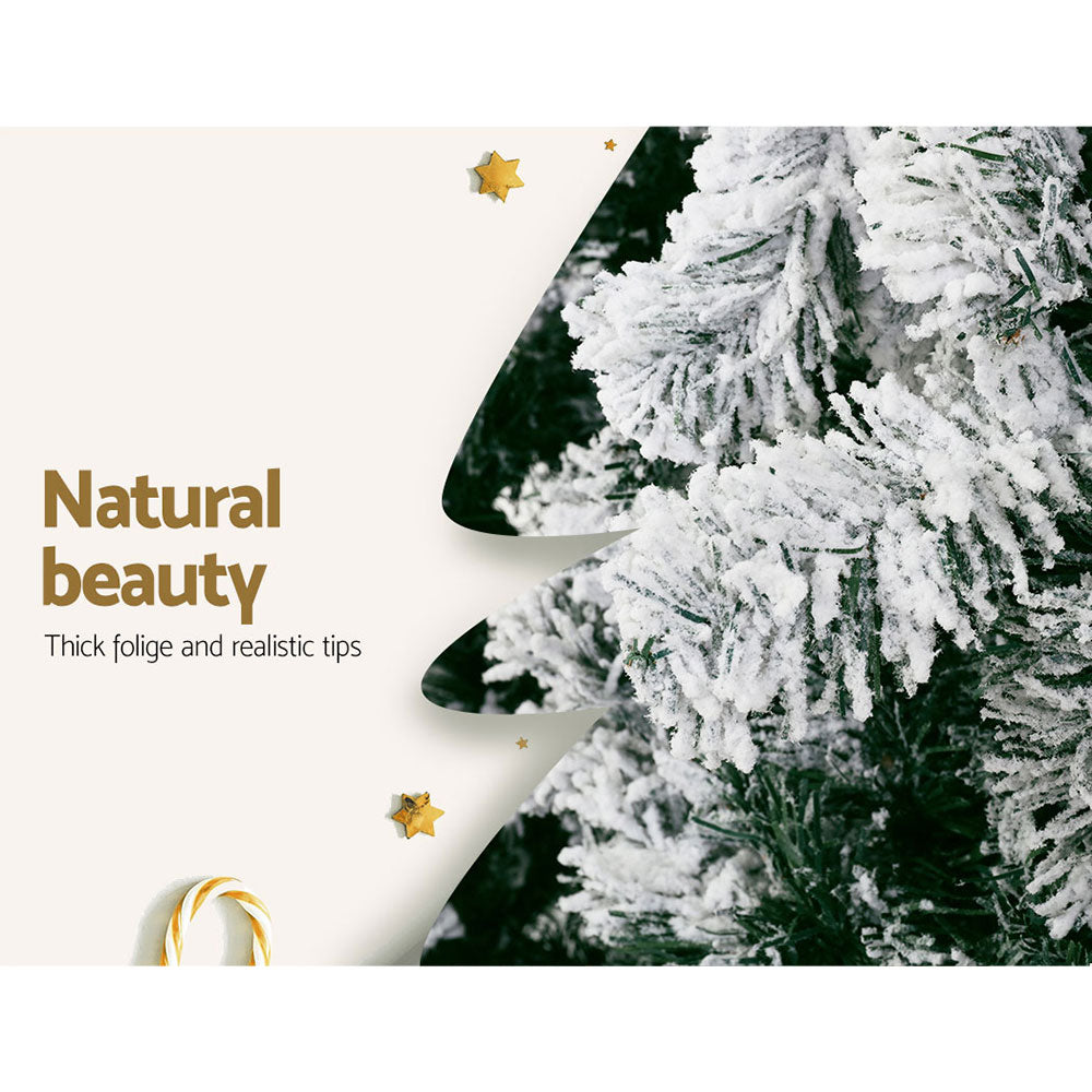 Jingle Jollys Christmas Tree 2.1M Xmas Trees Decorations Snowy 1106 Tips XM-TR-FULL-7F-GS