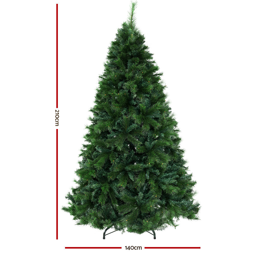 Jingle Jollys Christmas Tree 2.1M Xmas Tree Decorations Pine Needles 1584 Tips XM-TR-FULL-7F-PINE