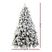 Jingle Jollys Christmas Tree 2.1M Xmas Tree with 500 LED Lights Snowy Tips XM-TR-FULL-7FT-GS-LED