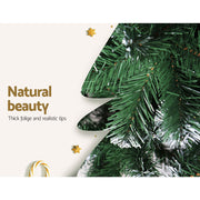 Jingle Jollys Christmas Tree 2.1M Xmas Trees Decorations Snowy 1250 Tips XM-TR-FULL-7FT-SNOW