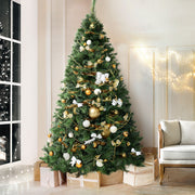 Jingle Jollys Christmas Tree 2.4M Xmas Tree Decorations Pine Needles 2100 Tips XM-TR-FULL-8F-PINE-AB