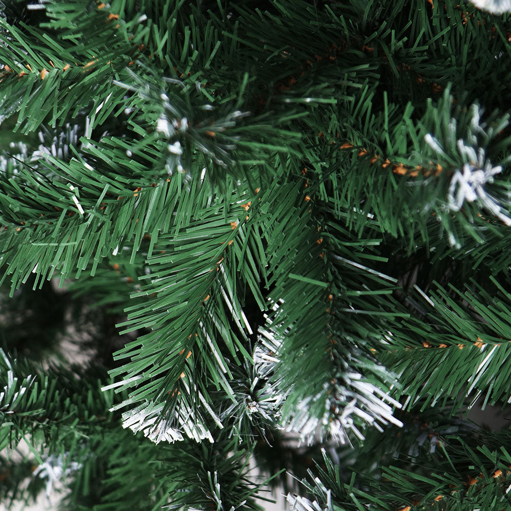 Jingle Jollys Christmas Tree 2.4M Xmas Trees Decorations Snowy 1500 Tips XM-TR-FULL-8FT-SNOW