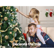 Jingle Jollys Christmas Tree 2.4M Xmas Trees Decorations Snowy 1500 Tips XM-TR-FULL-8FT-SNOW