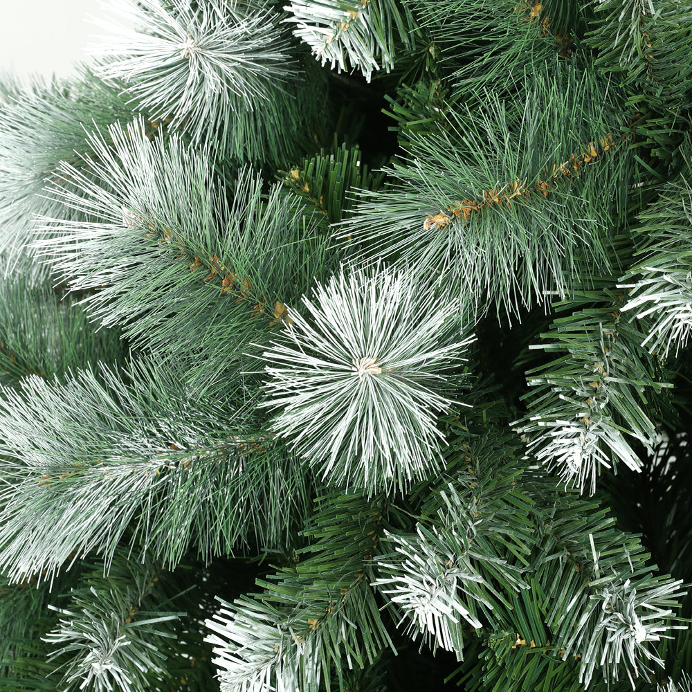 Jingle Jollys 2.7M Christmas Tree with Pine Needle Snowy Xmas Tree 1765 Tips XM-TR-FULL-9F-PINE-SNOW