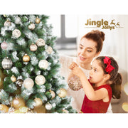 Jingle Jollys 2.7M Christmas Tree with Pine Needle Snowy Xmas Tree 1765 Tips XM-TR-FULL-9F-PINE-SNOW