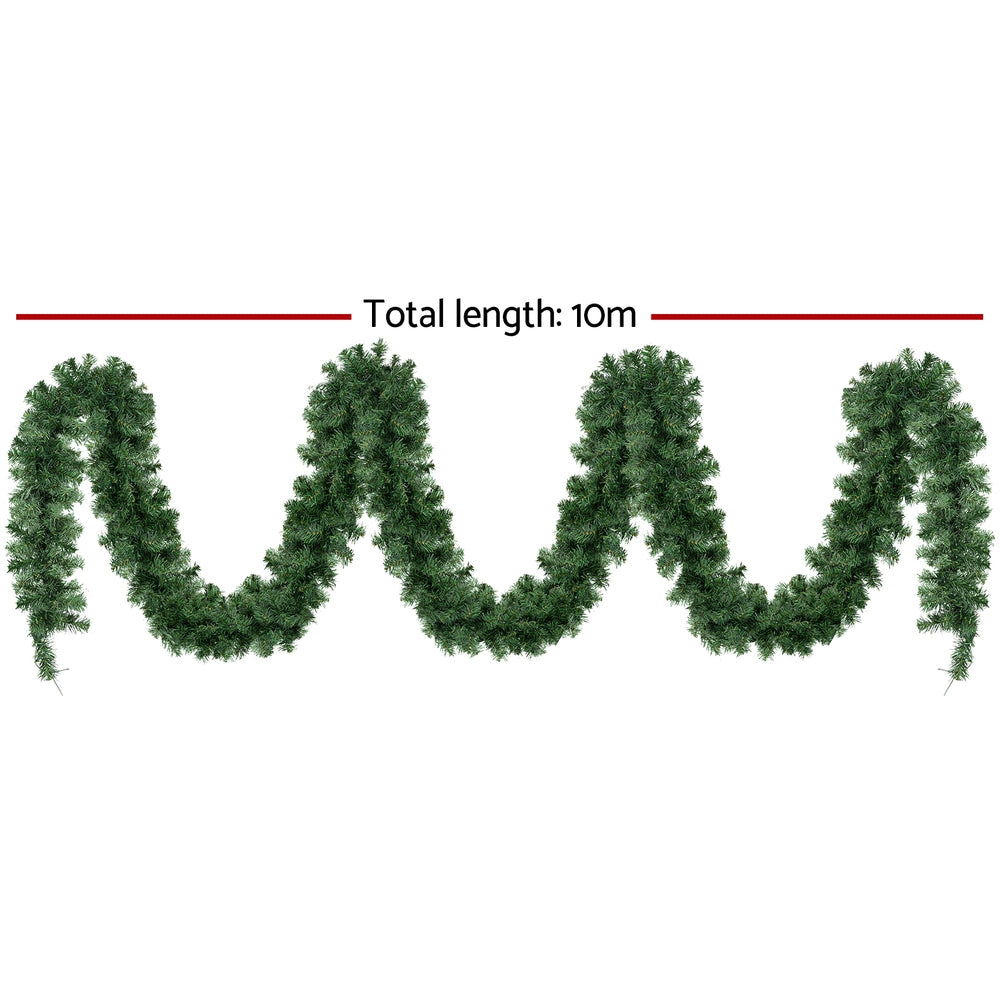 Jingle Jollys 10M Christmas Garland LED Lights Party Xmas Decorations 700 TIPS XM-TR-GAR-10M-LED