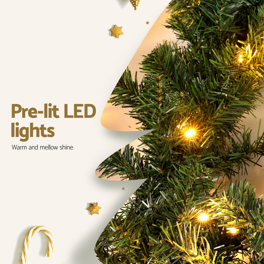 Jingle Jollys 10M Christmas Garland LED Lights Party Xmas Decorations 700 TIPS XM-TR-GAR-10M-LED