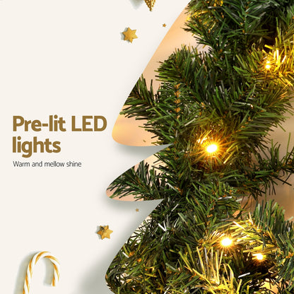 Jingle Jollys 10M Christmas Garland LED Lights Party Xmas Decorations 700 TIPS XM-TR-GAR-10M-LED