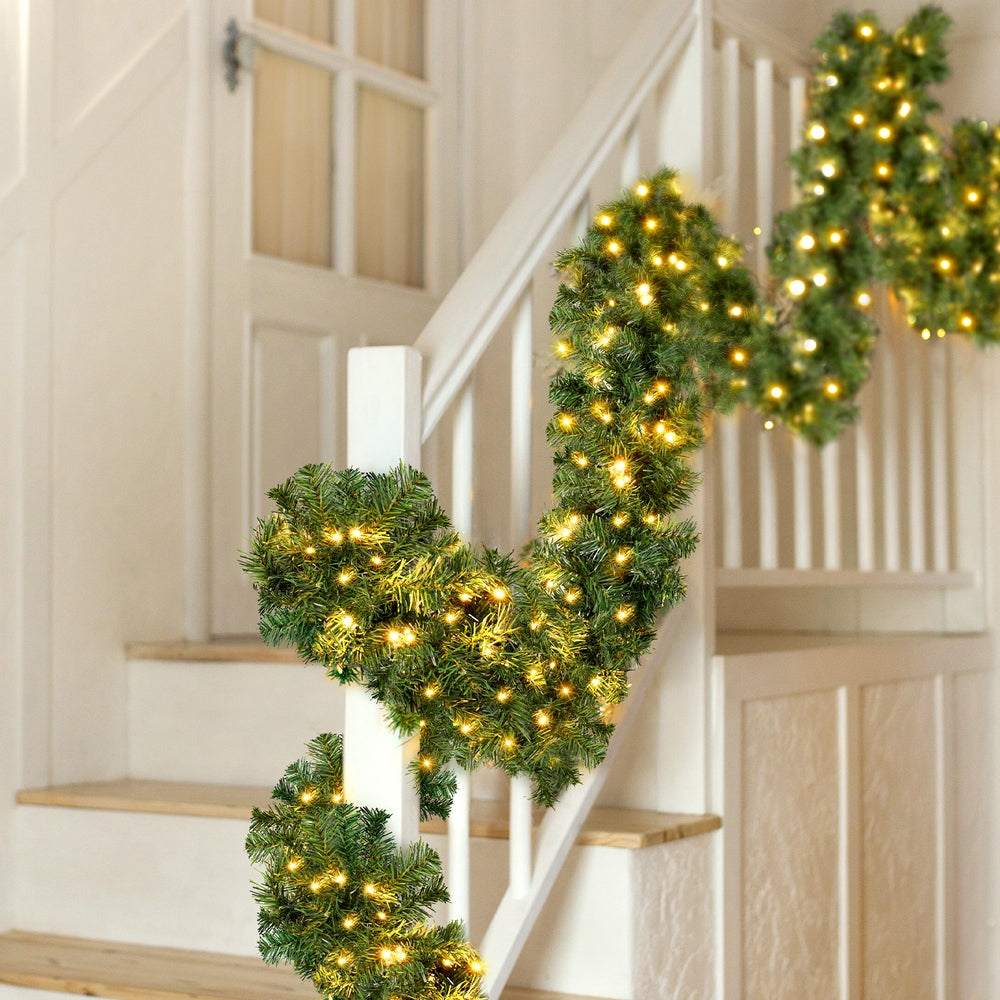Jingle Jollys 10M Christmas Garland LED Lights Party Xmas Decorations 700 TIPS XM-TR-GAR-10M-LED