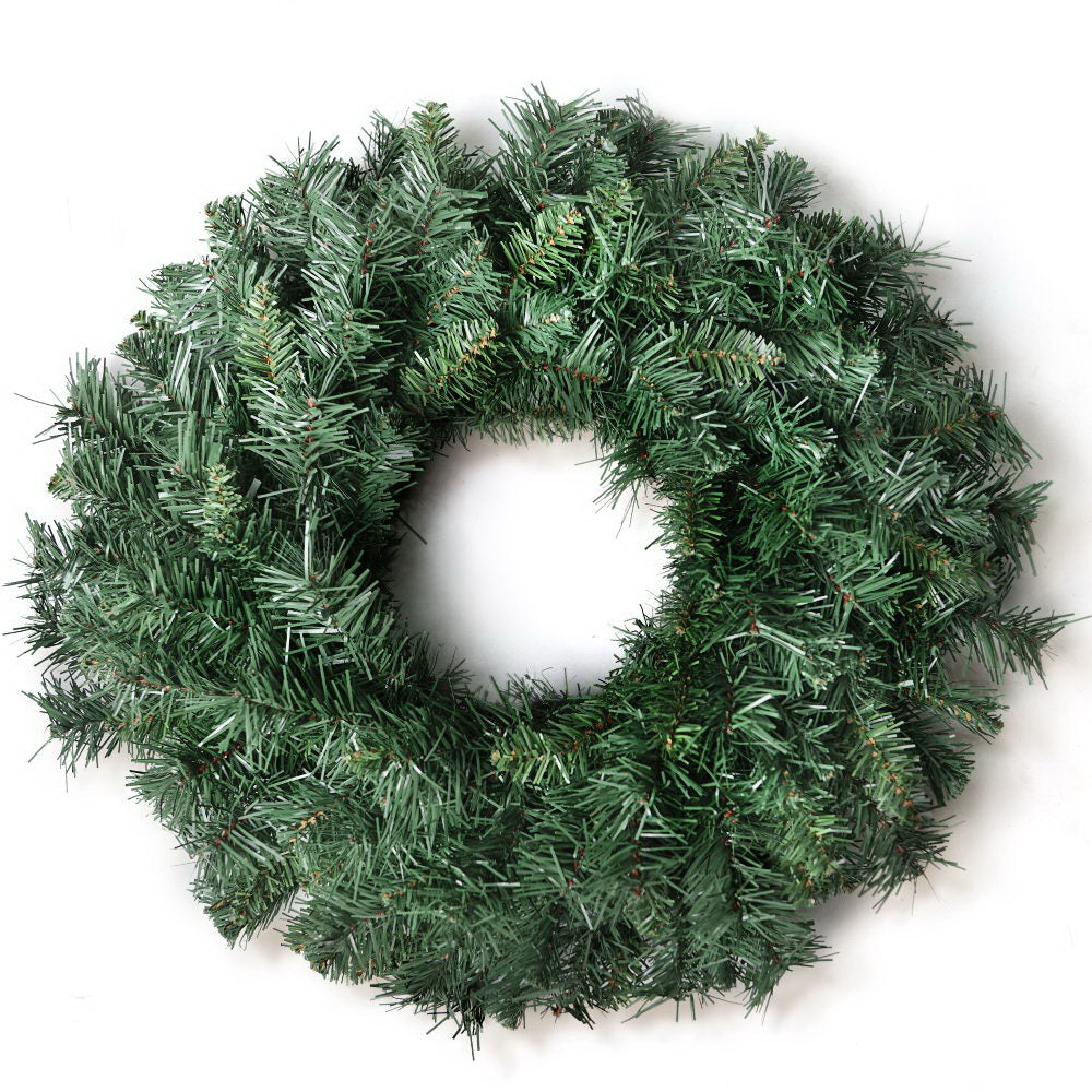 Jingle Jollys 60cm Christmas Wreath Garland Xmas Decorations Wedding Party XM-TR-GAR-24-GR