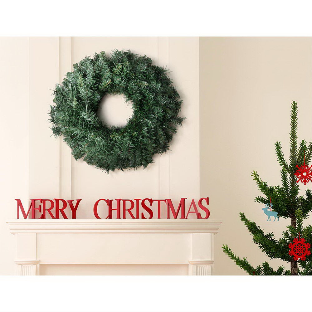 Jingle Jollys 60cm Christmas Wreath Garland Xmas Decorations Wedding Party XM-TR-GAR-24-GR