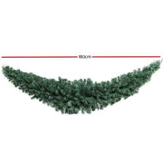 Jingle Jollys 1.8m Christmas Garland Xmas Decorations Green Wedding Party XM-TR-GAR-6FT-GR