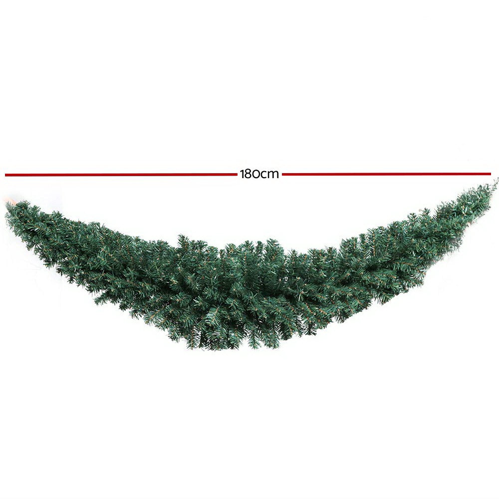Jingle Jollys 1.8m Christmas Garland Xmas Decorations Green Wedding Party XM-TR-GAR-6FT-GR