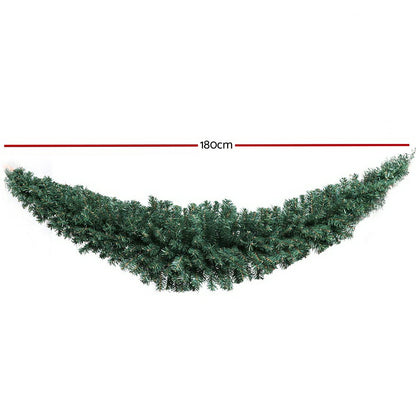 Jingle Jollys 1.8m Christmas Garland Xmas Decorations Green Wedding Party XM-TR-GAR-6FT-GR