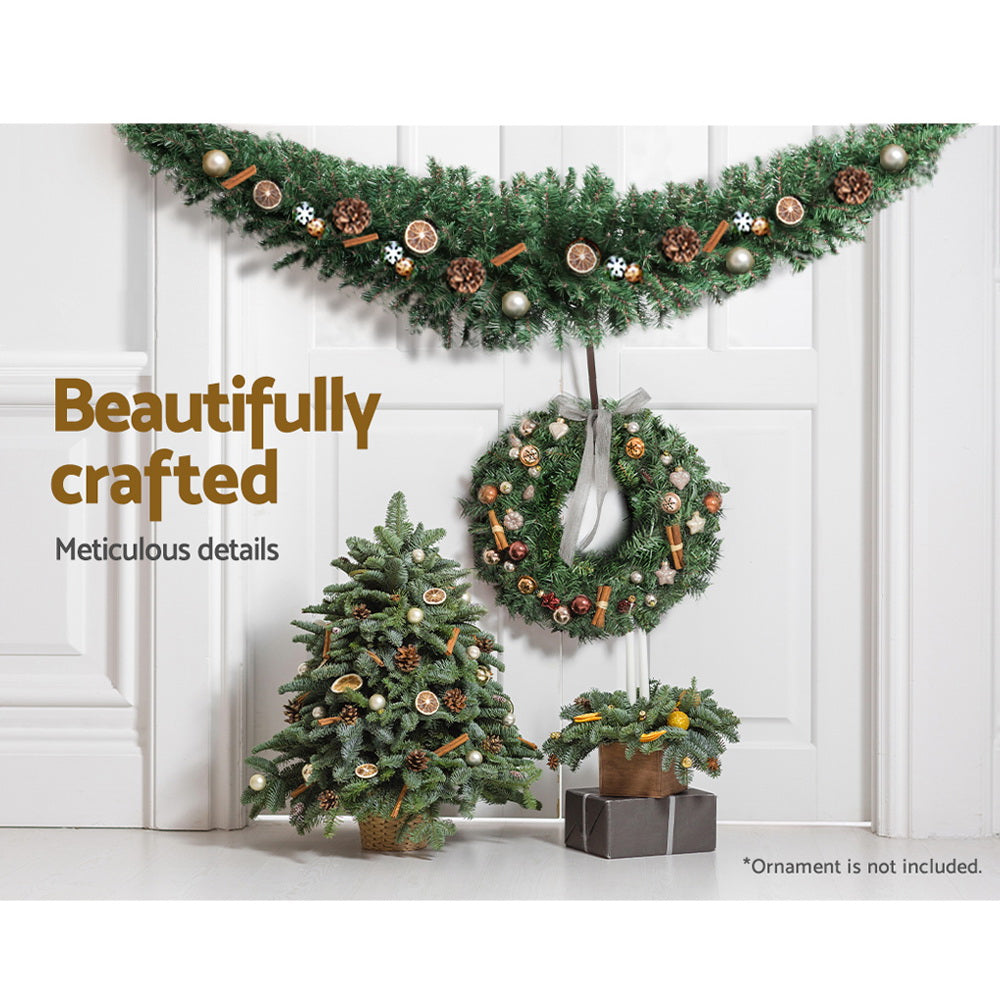 Jingle Jollys 1.8m Christmas Garland Xmas Decorations Green Wedding Party XM-TR-GAR-6FT-GR