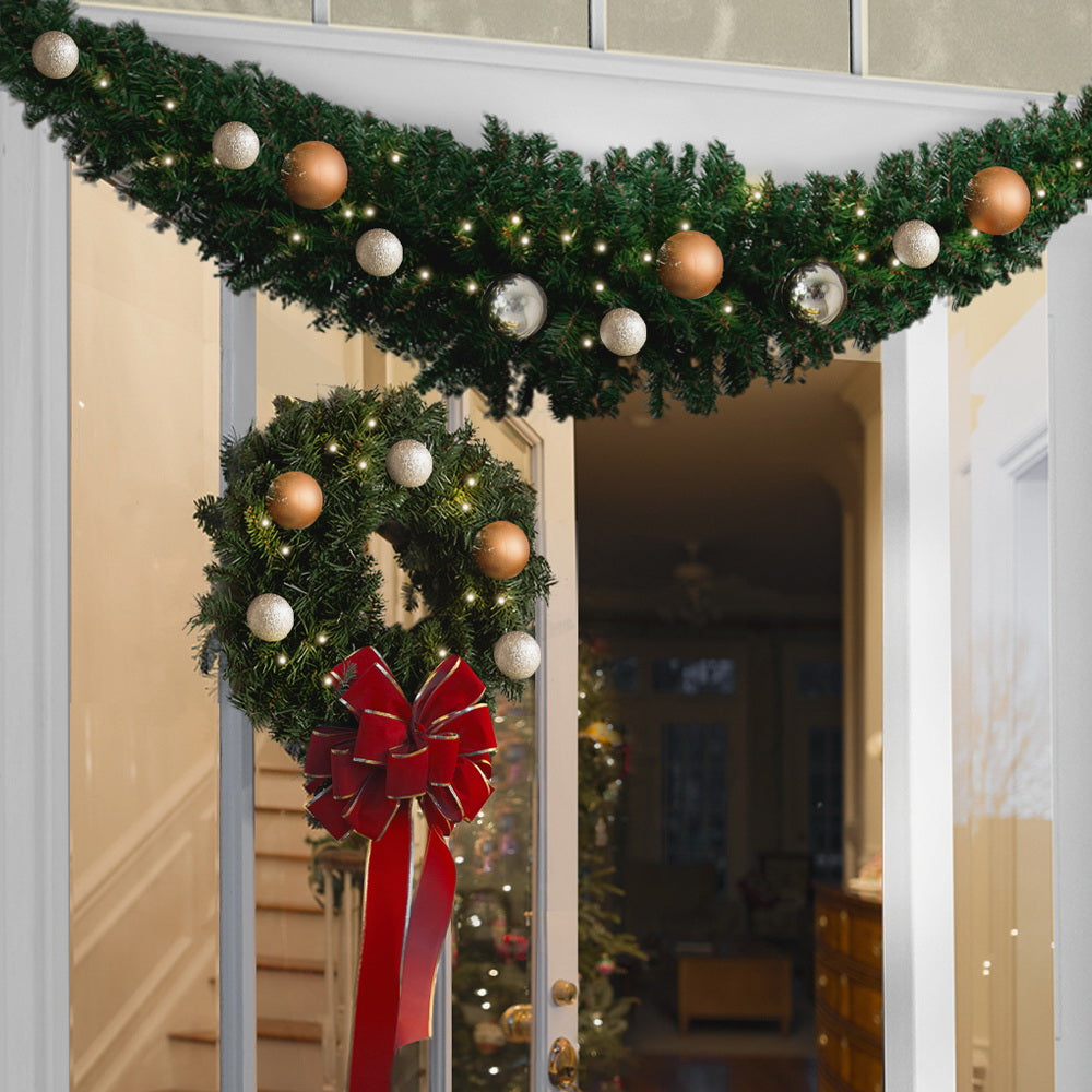 Jingle Jollys 1.8m Christmas Garland Xmas Decorations Green Wedding Party XM-TR-GAR-6FT-GR