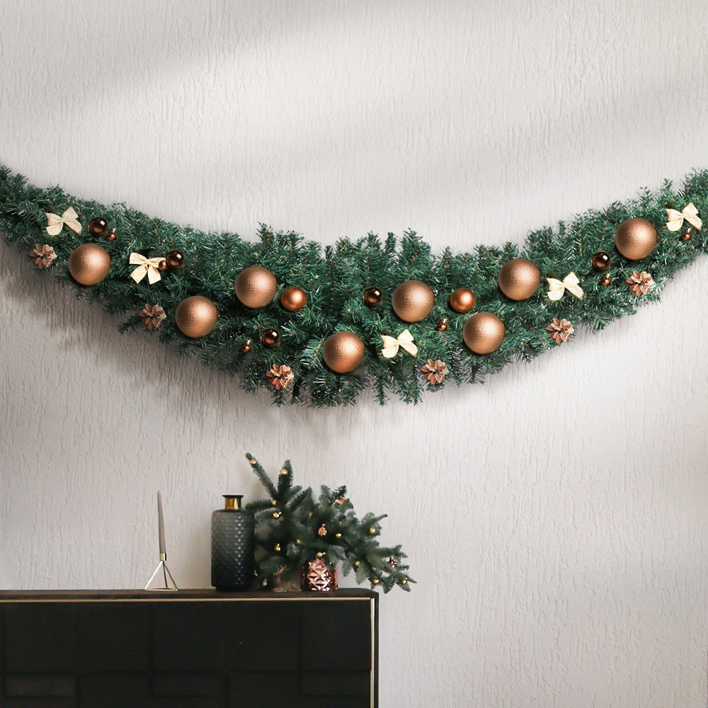 Jingle Jollys 1.8m Christmas Garland Xmas Decorations Green Wedding Party XM-TR-GAR-6FT-GR