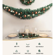 Jingle Jollys 2.1m Christmas Garland Xmas Decorations Green Wedding Party XM-TR-GAR-7FT-GR