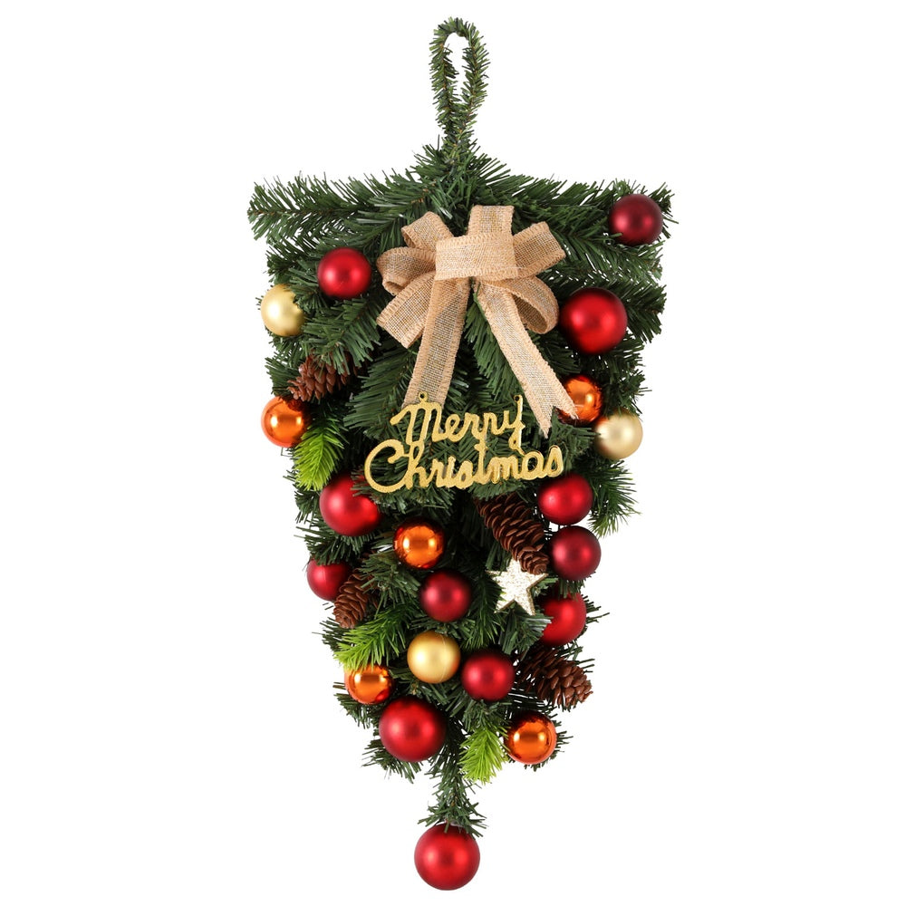 Jingle Jollys Hanging Christmas Garland 50CM Ornaments Party Decorations XM-TR-GAR-BOWTIE-BAUBLES