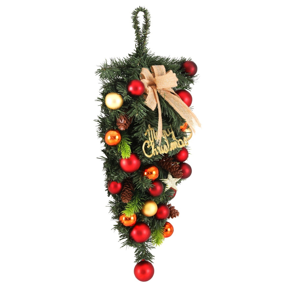 Jingle Jollys Hanging Christmas Garland 50CM Ornaments Party Decorations XM-TR-GAR-BOWTIE-BAUBLES