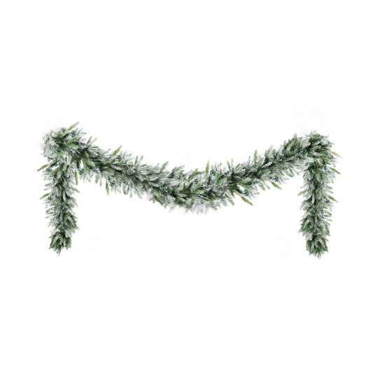 Jingle Jollys 3M Christmas Garland Pre-lit LED Lights Snow Frosted Tips Decor XM-TR-GAR-SNOW-3M-LED
