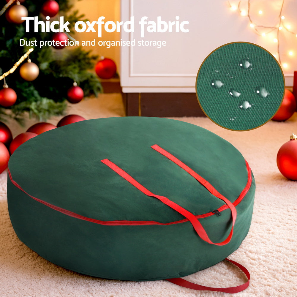 Jingle Jollys Christmas Garland Wreath Storage Bag Baubles Ornaments Container XM-TR-GAR-WRE-BAG