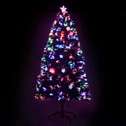 Jingle Jollys 1.2m Christmas Tree Optic Fibre LED Xmas tree Multi Colour XM-TR-LED-4F-GR