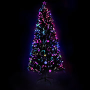 Jingle Jollys 1.8m Christmas Tree Optic Fibre LED Xmas tree Multi Colour XM-TR-LED-6F-GR
